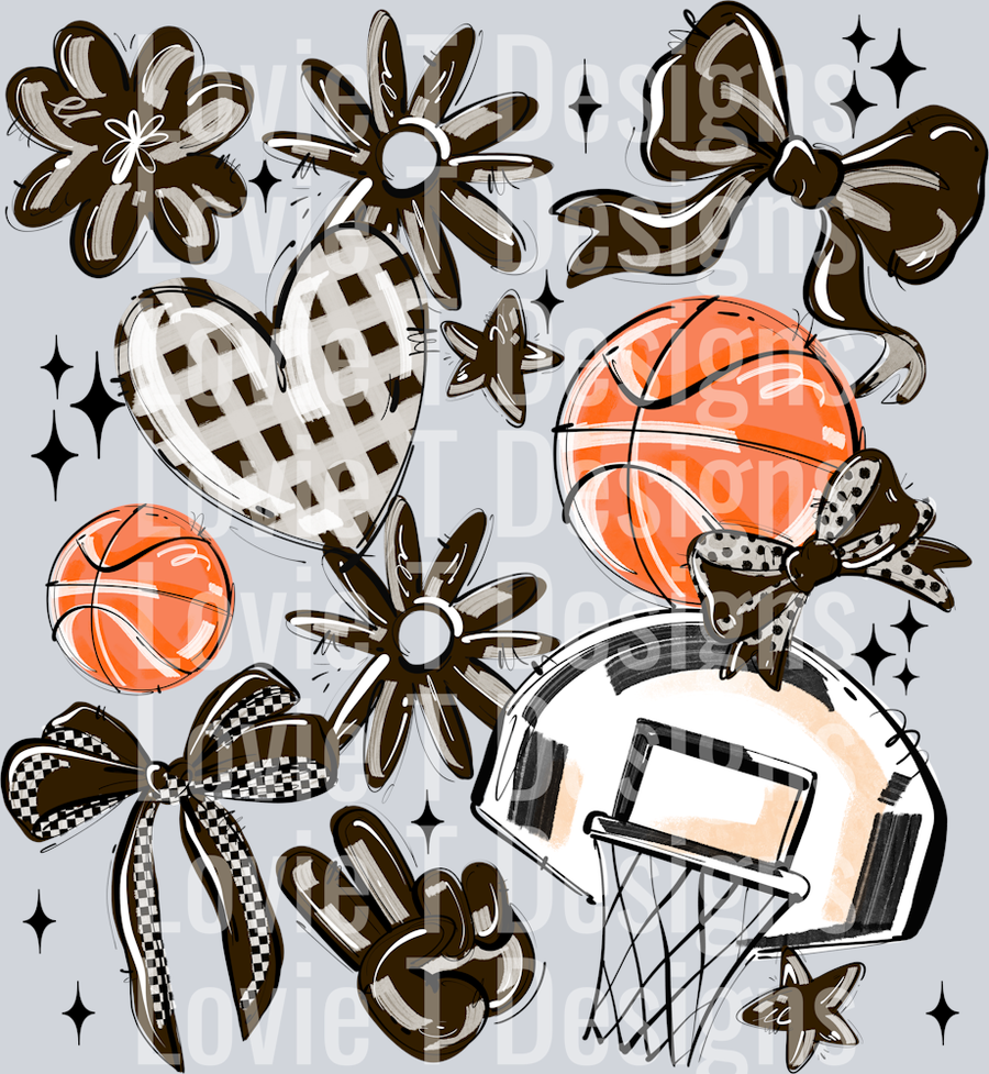 BROWN PLAY BALL BASKETBALL COLLAGE