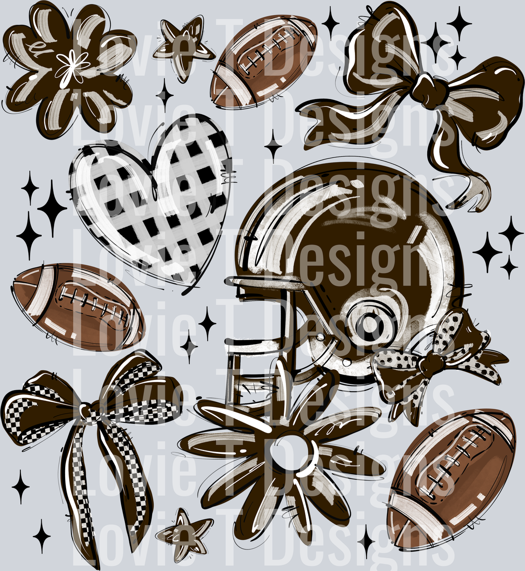 BROWN PLAY BALL FOOTBALL COLLAGE