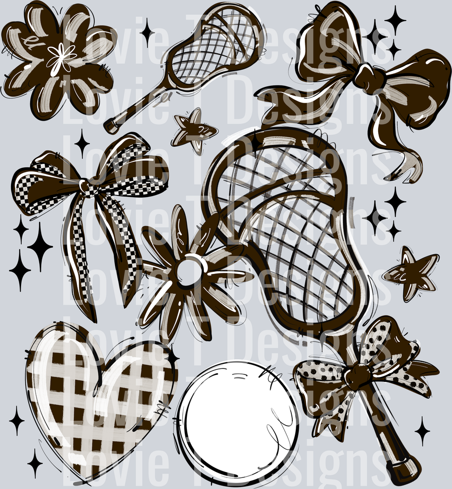 BROWN PLAY BALL LACROSSE COLLAGE