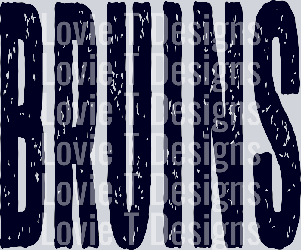 BRUINS NAVY GRUNGE MASCOT