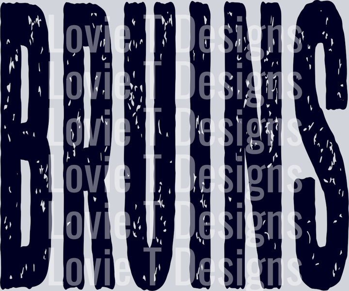 BRUINS NAVY GRUNGE MASCOT