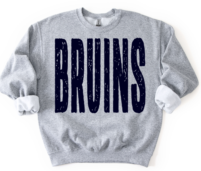 BRUINS NAVY GRUNGE MASCOT