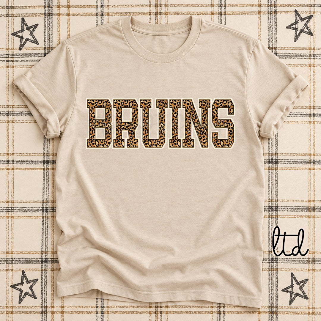 Bruins Dark Leopard Mascots DTF transfer mockup