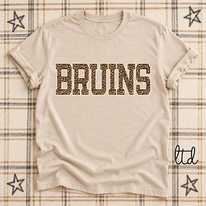 Bruins Dark Leopard Mascots DTF transfer mockup