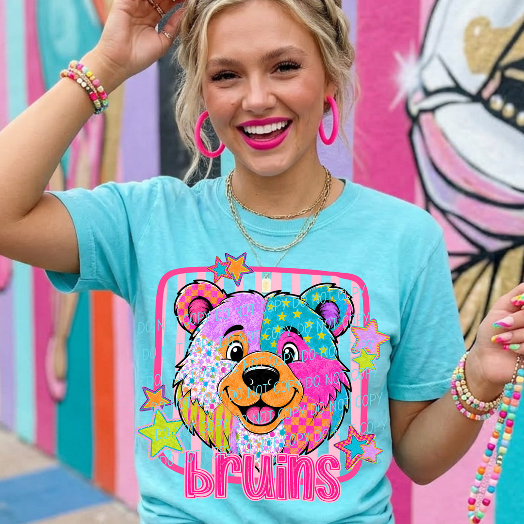 Bruins Funky Fresh mascot DTF transfer