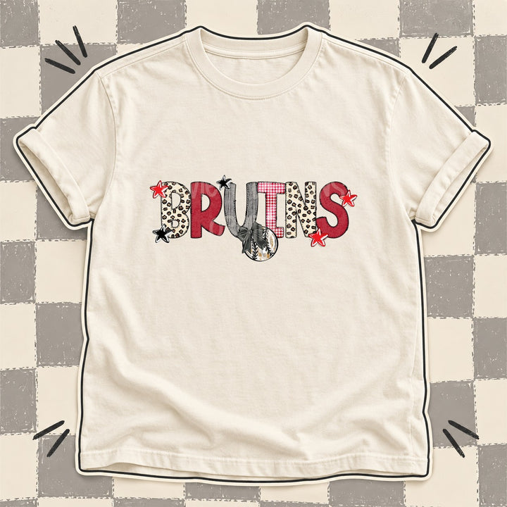 Bruins Mixed Doodle Baseball Mascots – Stitched Ballpark DTF transfer mockup