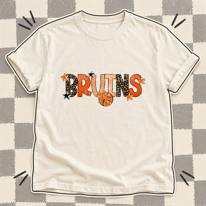Bruins Mixed Doodle Basketball Mascots – Leopard Court DTF transfer mockup