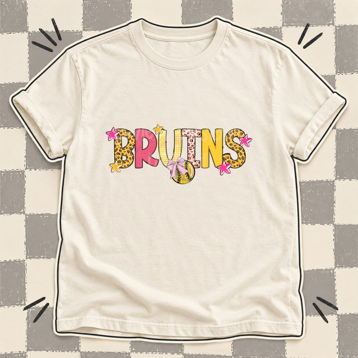 Bruins Mixed Doodle Softball Mascots – Sunshine Leopard DTF transfer mockup
