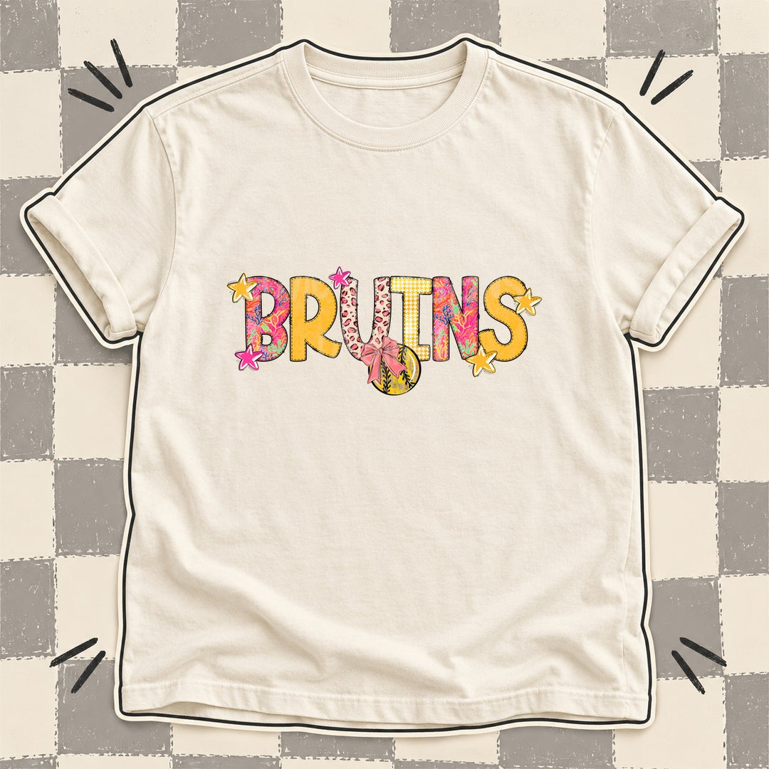 Bruins Mixed Doodle Softball Mascots – Softball Brights DTF transfer mockup