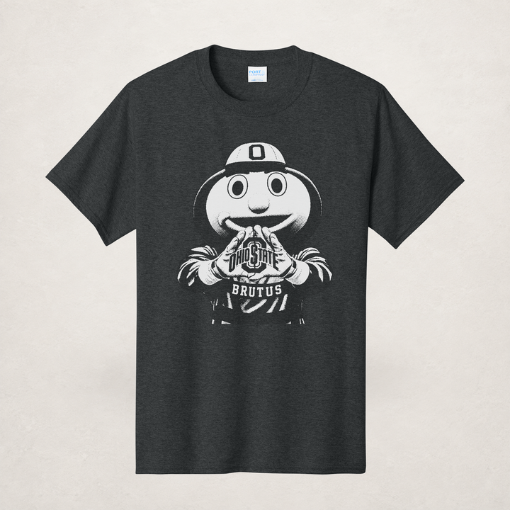 $8 Black Heather Tee – Upload Your Design