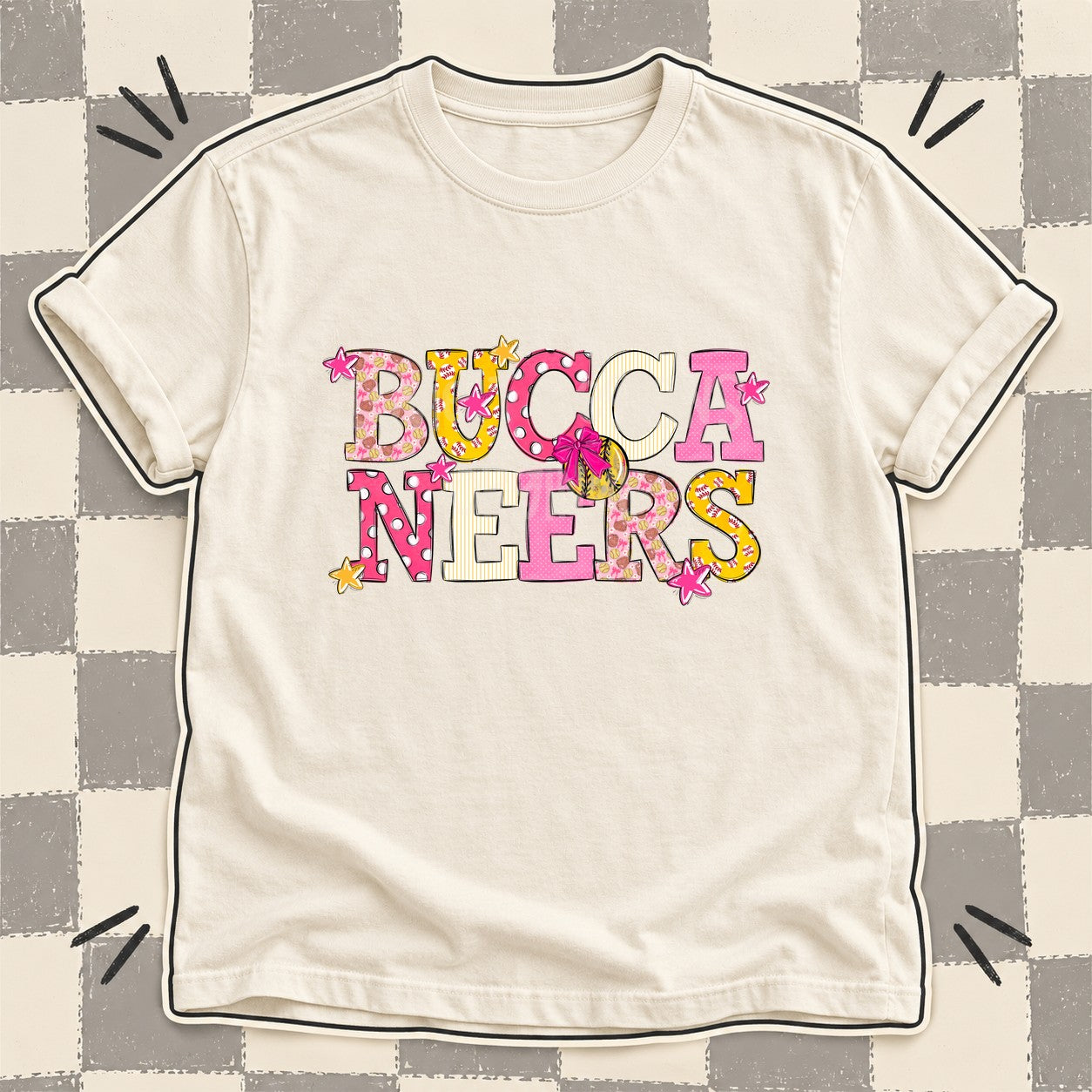 Mixed Doodle Softball Mascots – Sweet Softball Buccaneers design