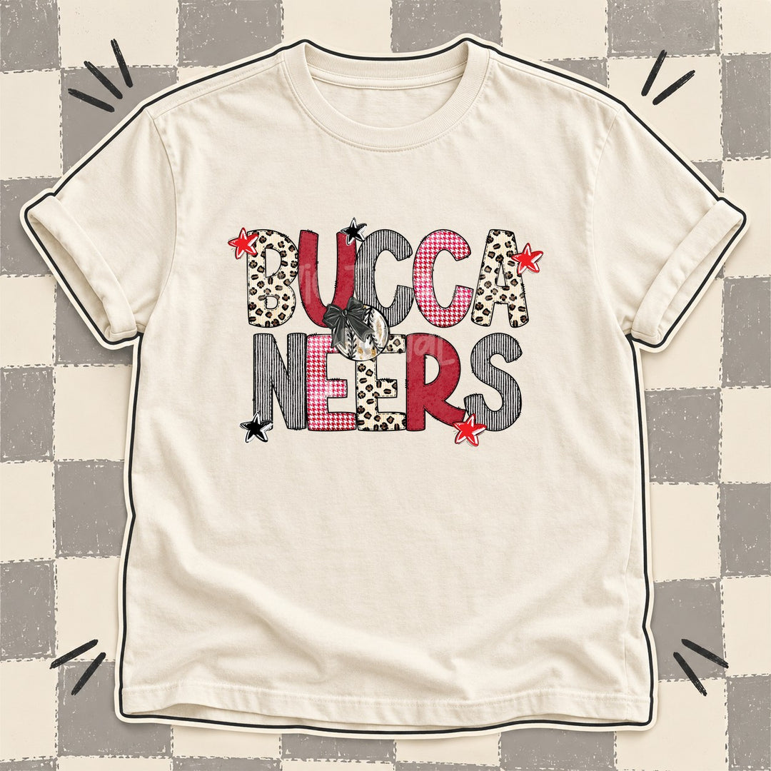 Buccaneers Mixed Doodle Baseball Mascots – Stitched Ballpark DTF transfer mockup