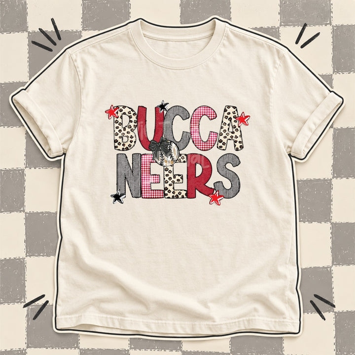 Buccaneers Mixed Doodle Baseball Mascots – Stitched Ballpark DTF transfer mockup
