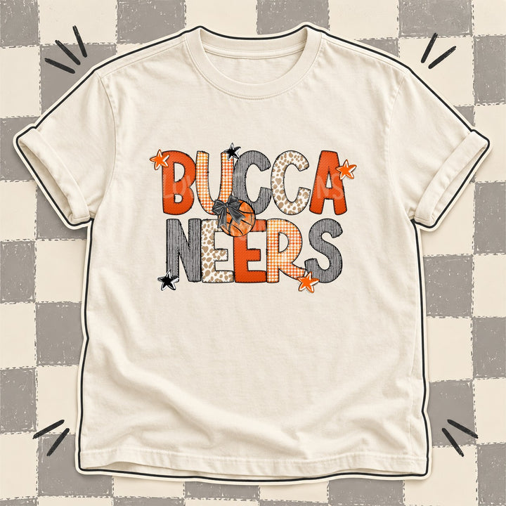 Buccaneers Mixed Doodle Basketball Mascots – Hoops Houndstooth DTF transfer mockup