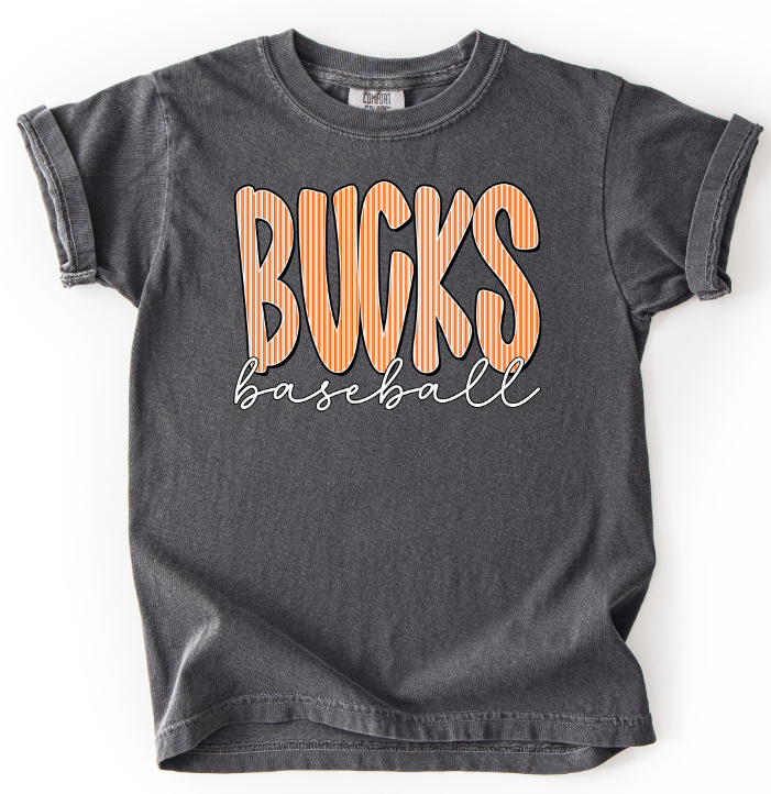 BUCKS BASEBALL ORANGE SEERSUCKER