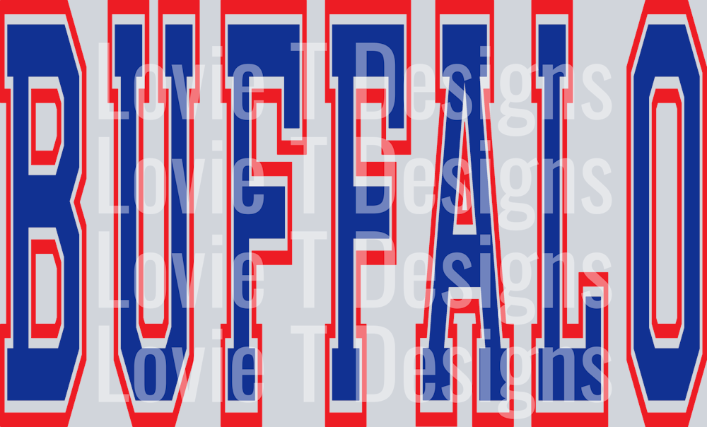 BUFFALO ROYAL BLUE AND RED ATHLETIC OVERSIZED