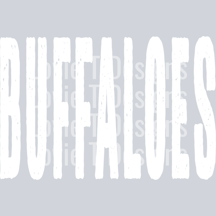 Buffaloes White Oversized Grunge Mascot – DTF Transfer