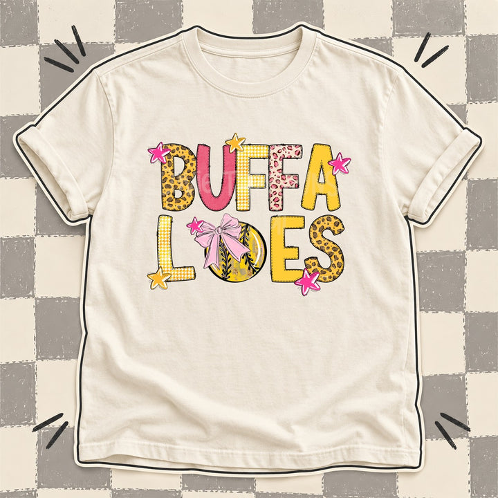 Buffaloes Mixed Doodle Softball Mascots – Sunshine Leopard DTF transfer mockup