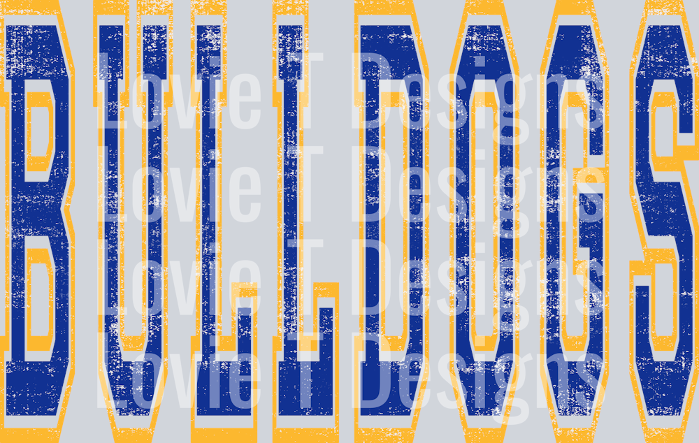BULLDOGS AND YELLOW GOLD VARSITY STYLE