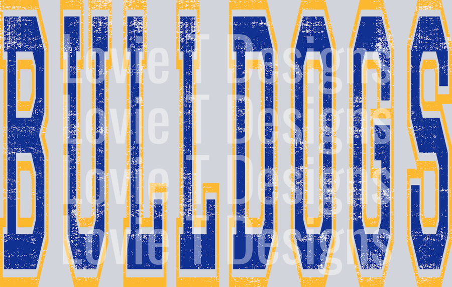 BULLDOGS AND YELLOW GOLD VARSITY STYLE
