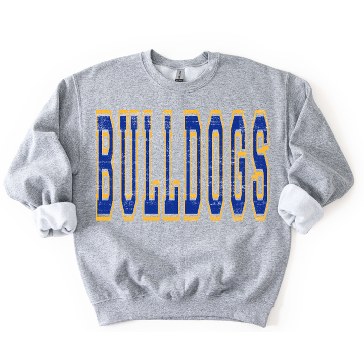 Bulldogs and Yellow Gold Varsity Style – DTF Transfer