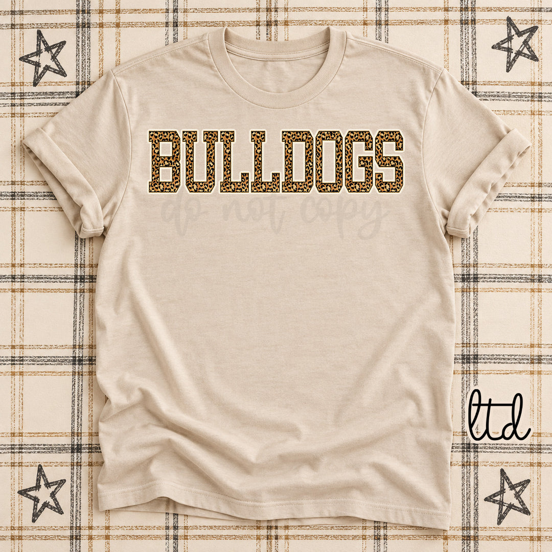 Bulldogs Dark Leopard Mascots DTF transfer