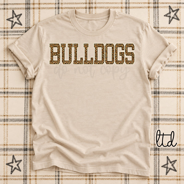 Bulldogs Dark Leopard Mascots DTF transfer