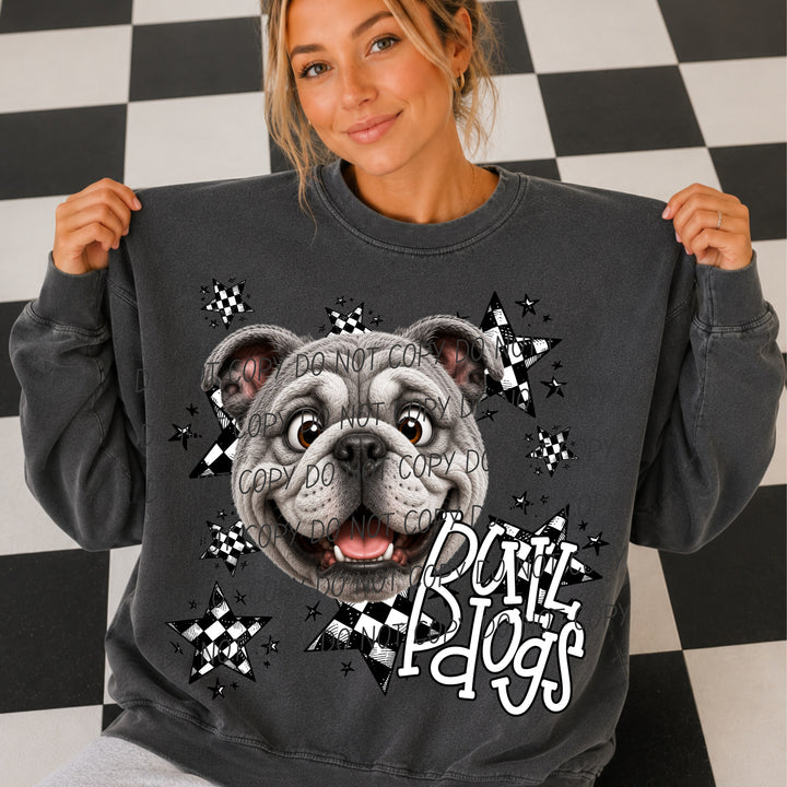 Bulldogs Big Mascot Energy mascot DTF transfer
