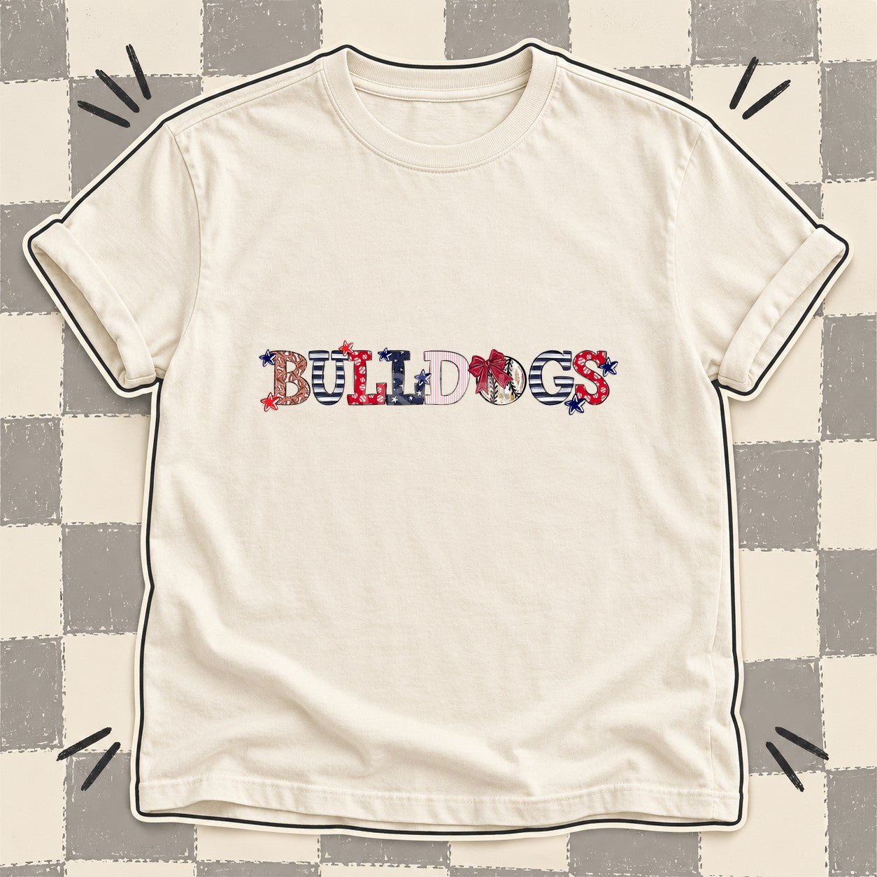Mixed Doodle Baseball Mascots – Ballpark Classic Bulldogs design