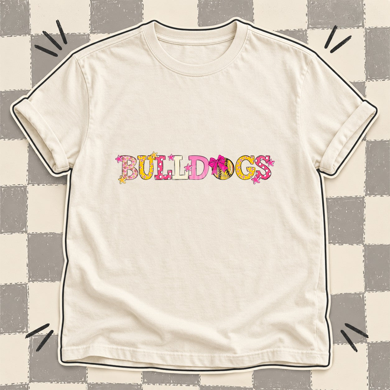 Mixed Doodle Softball Mascots – Sweet Softball Bulldogs design