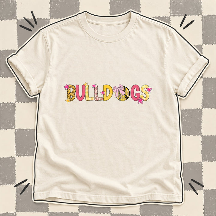 Bulldogs Mixed Doodle Softball Mascots – Sunshine Leopard DTF transfer mockup