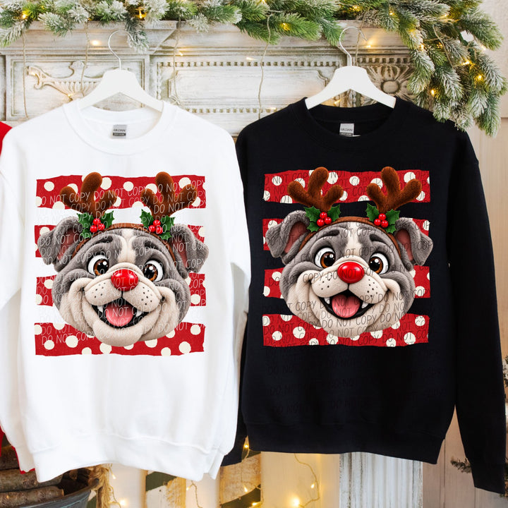 Bulldog Reindeer Spirit Mascots DTF transfer