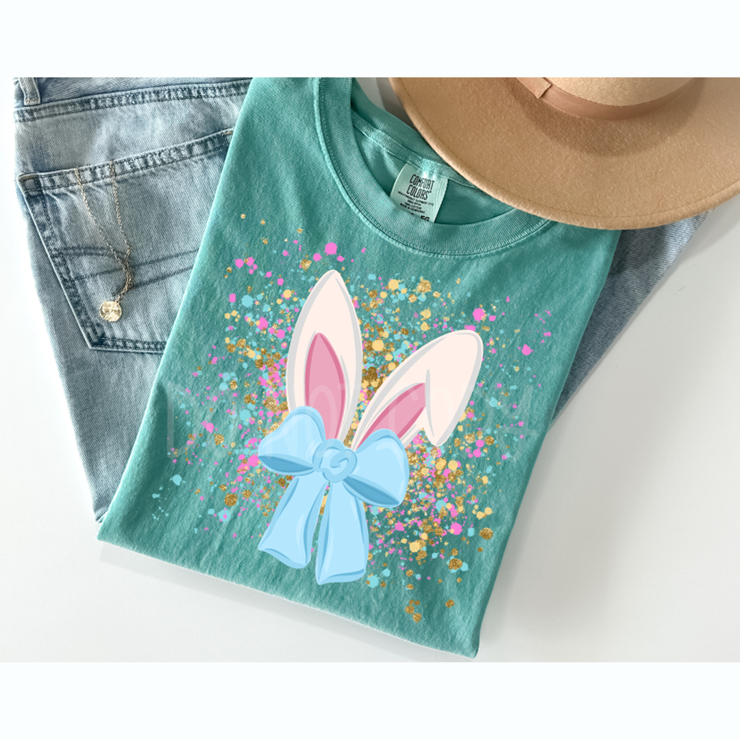 Bunny Ears Splatter – DTF Transfer – product image