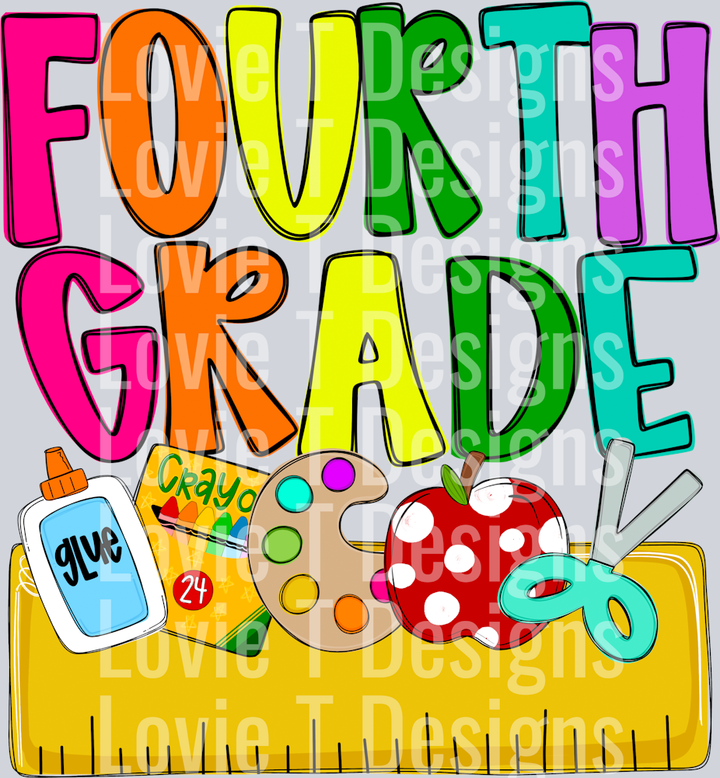 Back to School Name Plate FOURTH GRADE