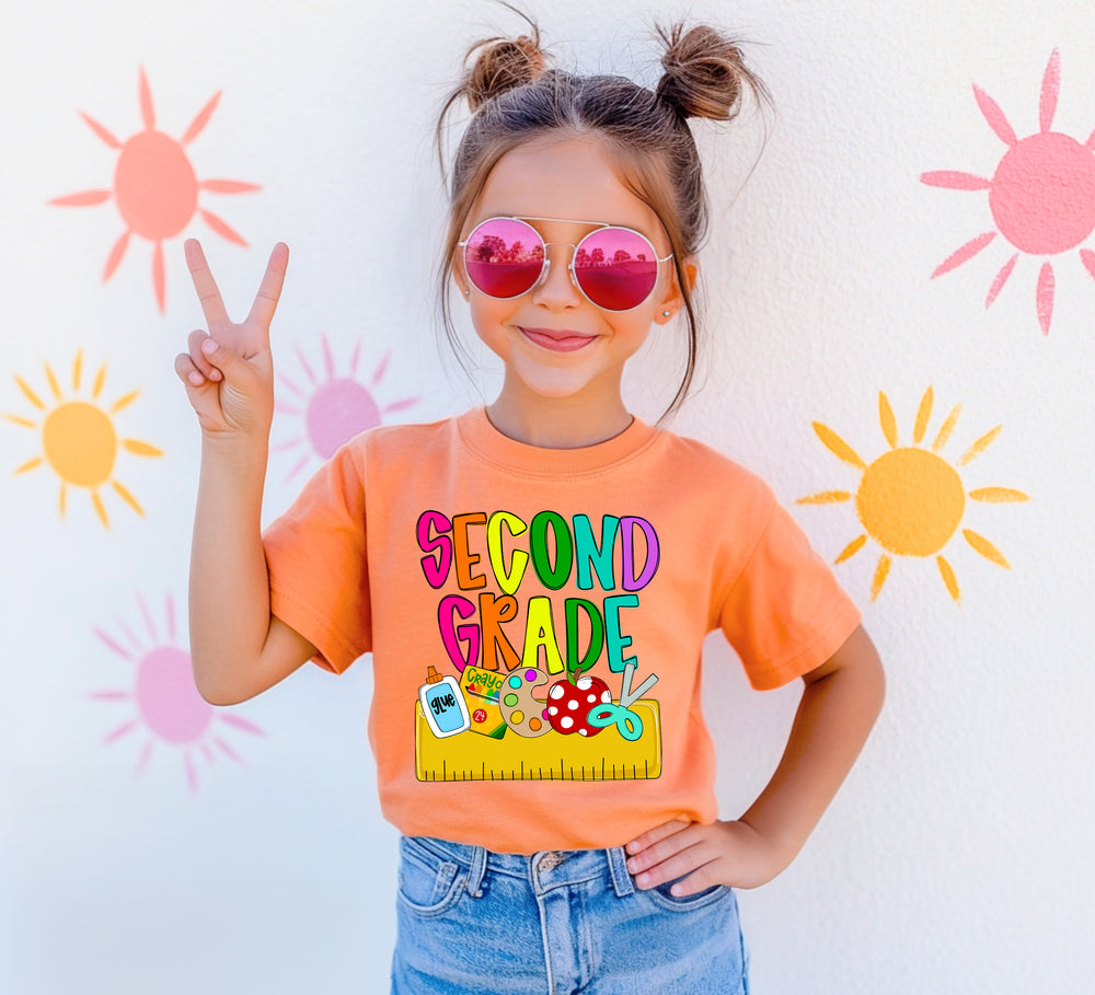 Back to School Name Plate Second Grade DTF transfer design – image 1
