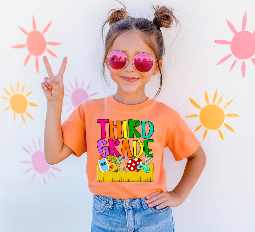 Back to School Name Plate Third Grade DTF transfer design – image 1