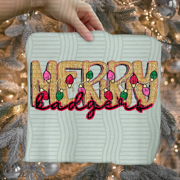 Merry Lights Mascots Badgers design