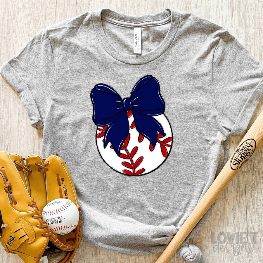 Balls and Bows - Baseball - Softball and Combo - Customizable-Lovie T Designs