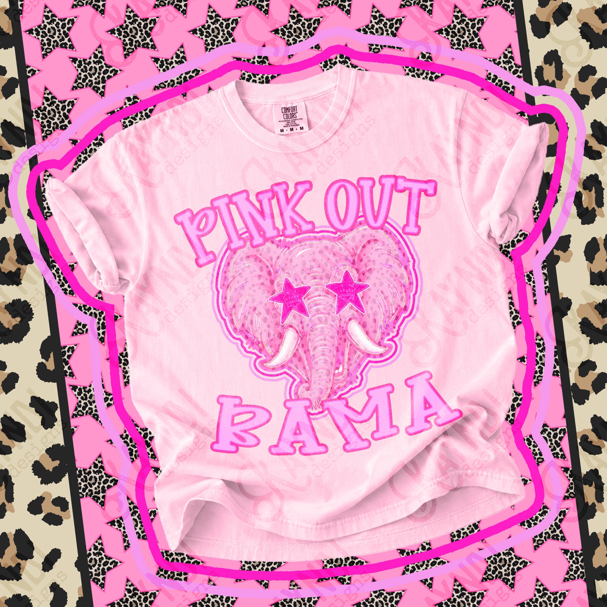 Pink Out Mascots Bama mockup
