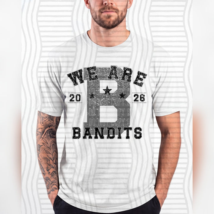 Bandits Varsity Initials Mascots DTF transfer
