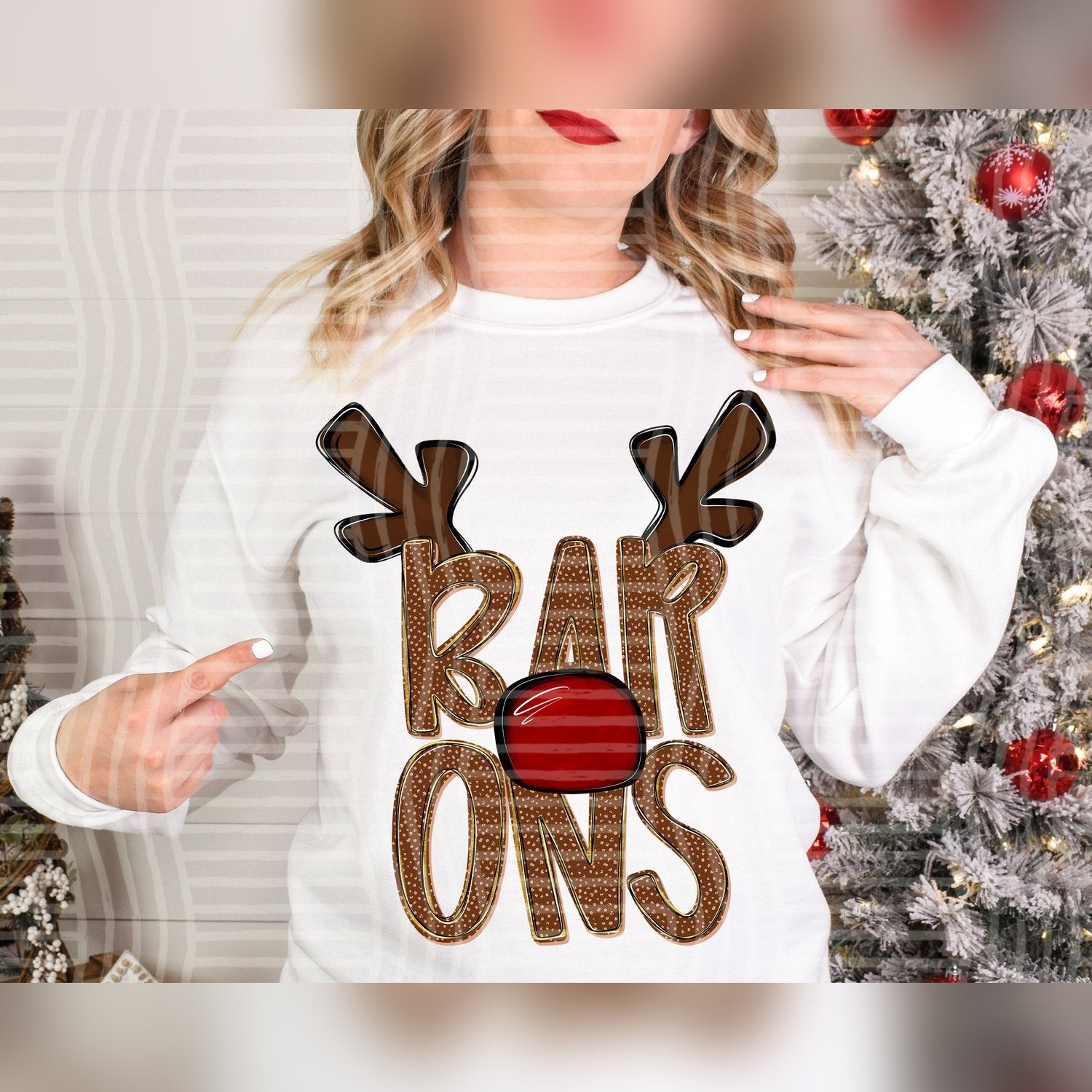Deer Antler Mascots Barons design