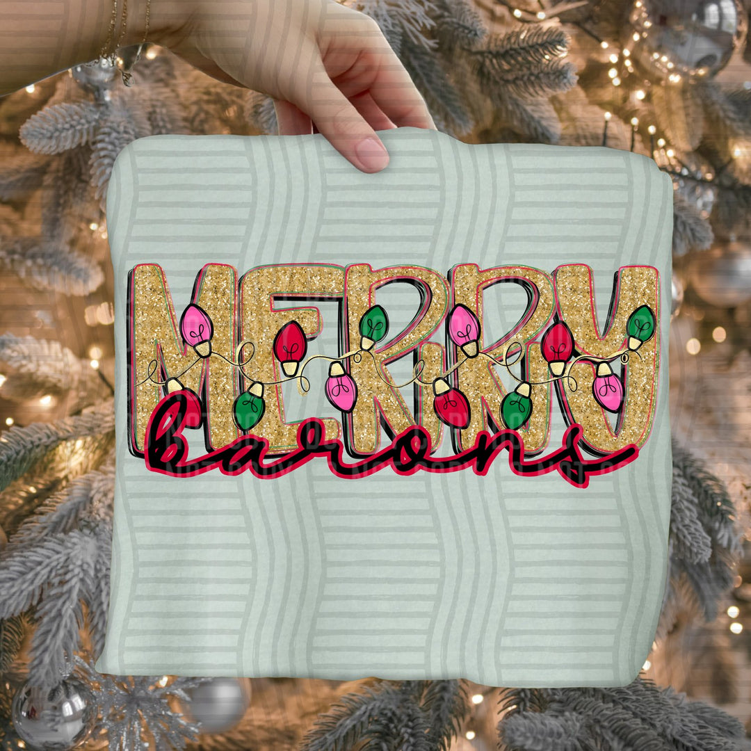 Barons Merry Lights Mascots DTF transfer
