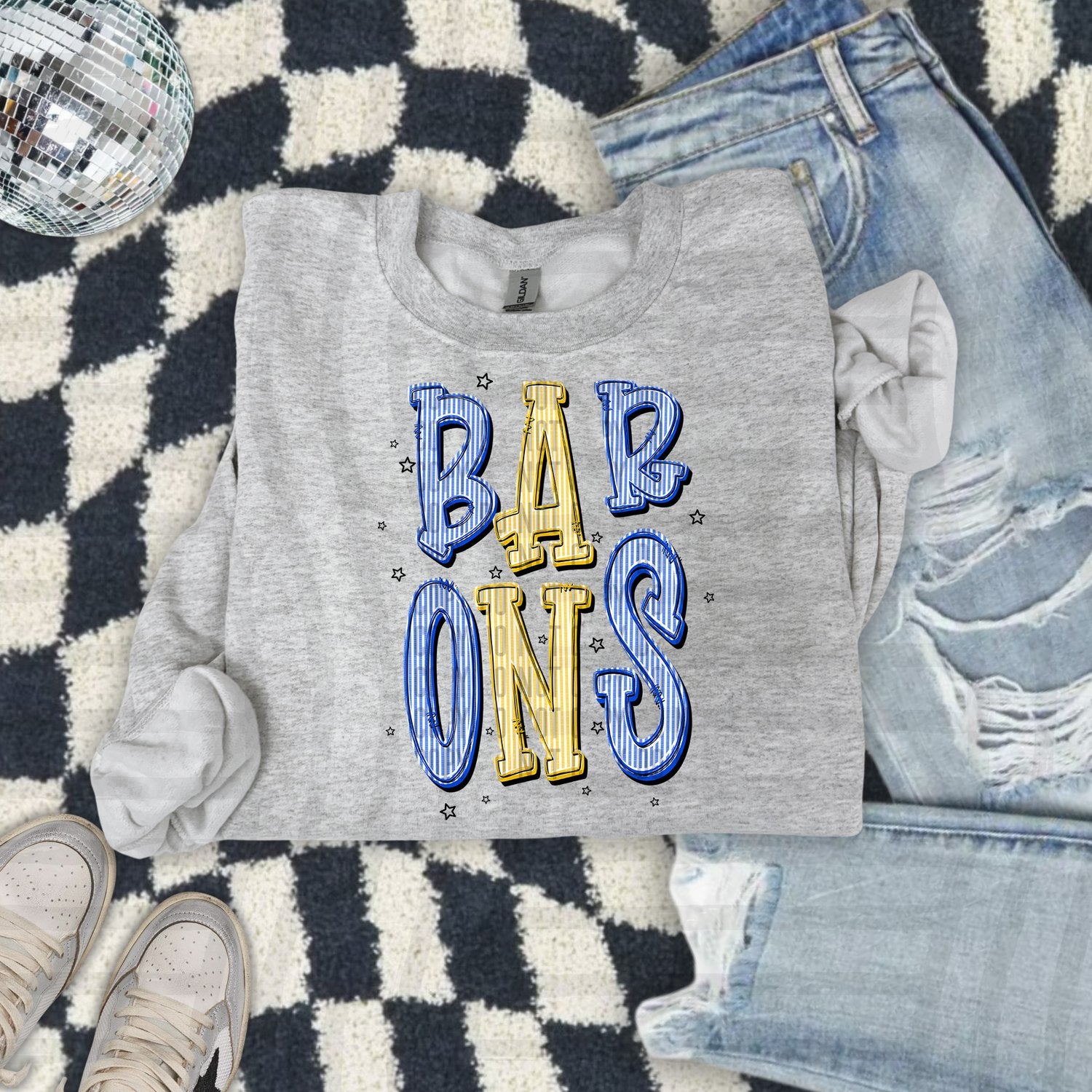 Seersucker Chic Two Color Mascots Barons design