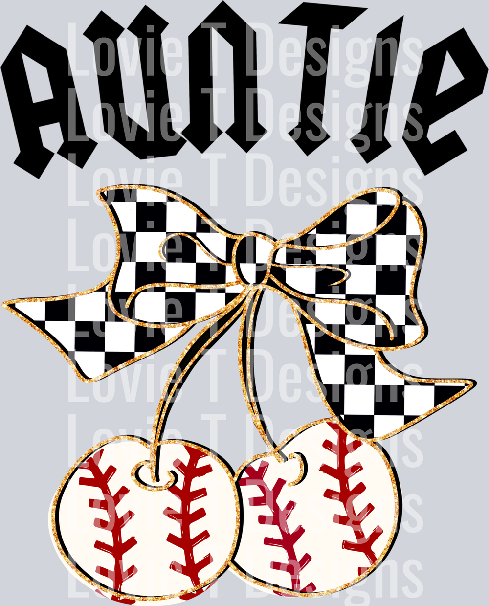 Baseball Auntie Cherries
