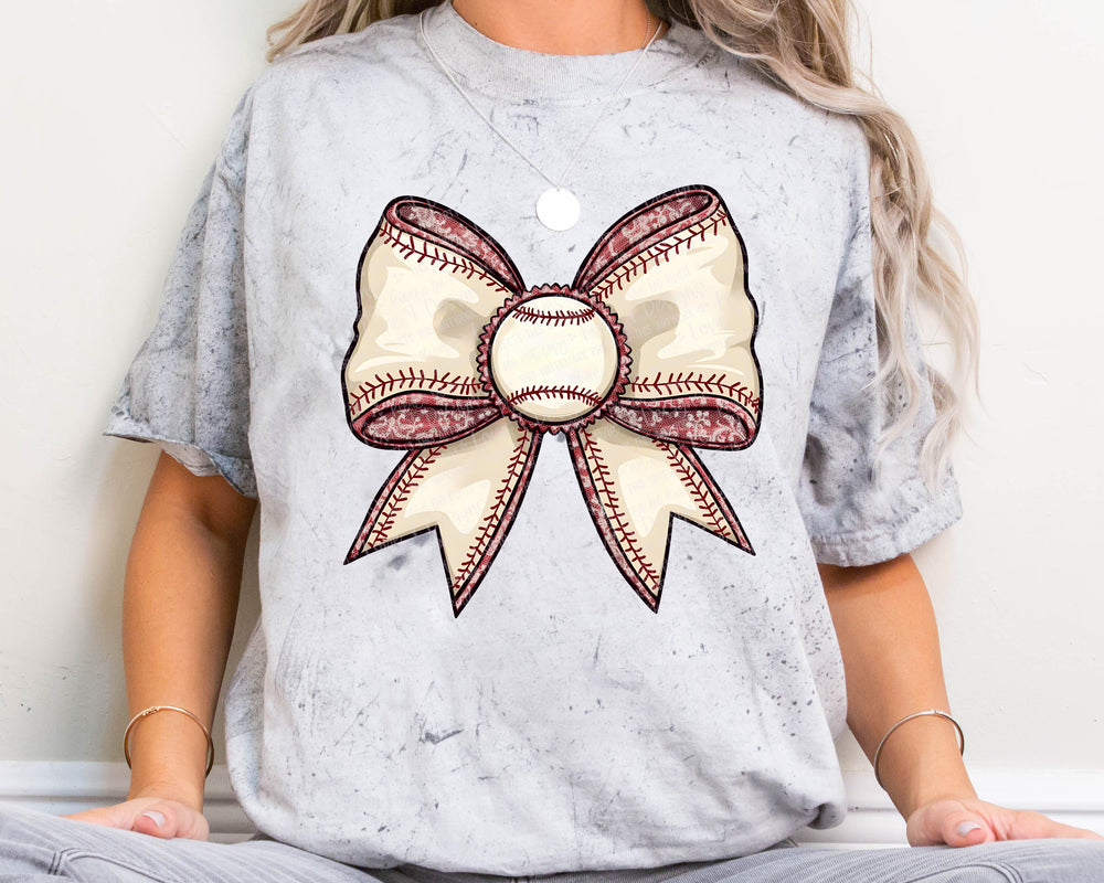 BASEBALL BOW baseball DTF transfer design