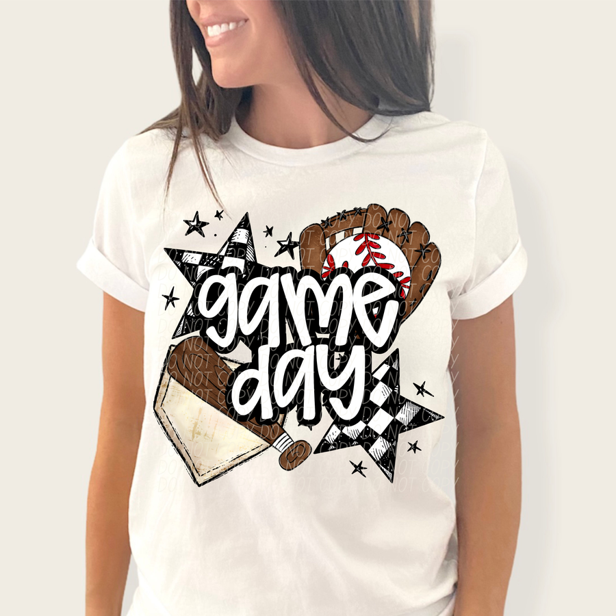 Baseball White-[DTF Transfer]-Lovie T Designs