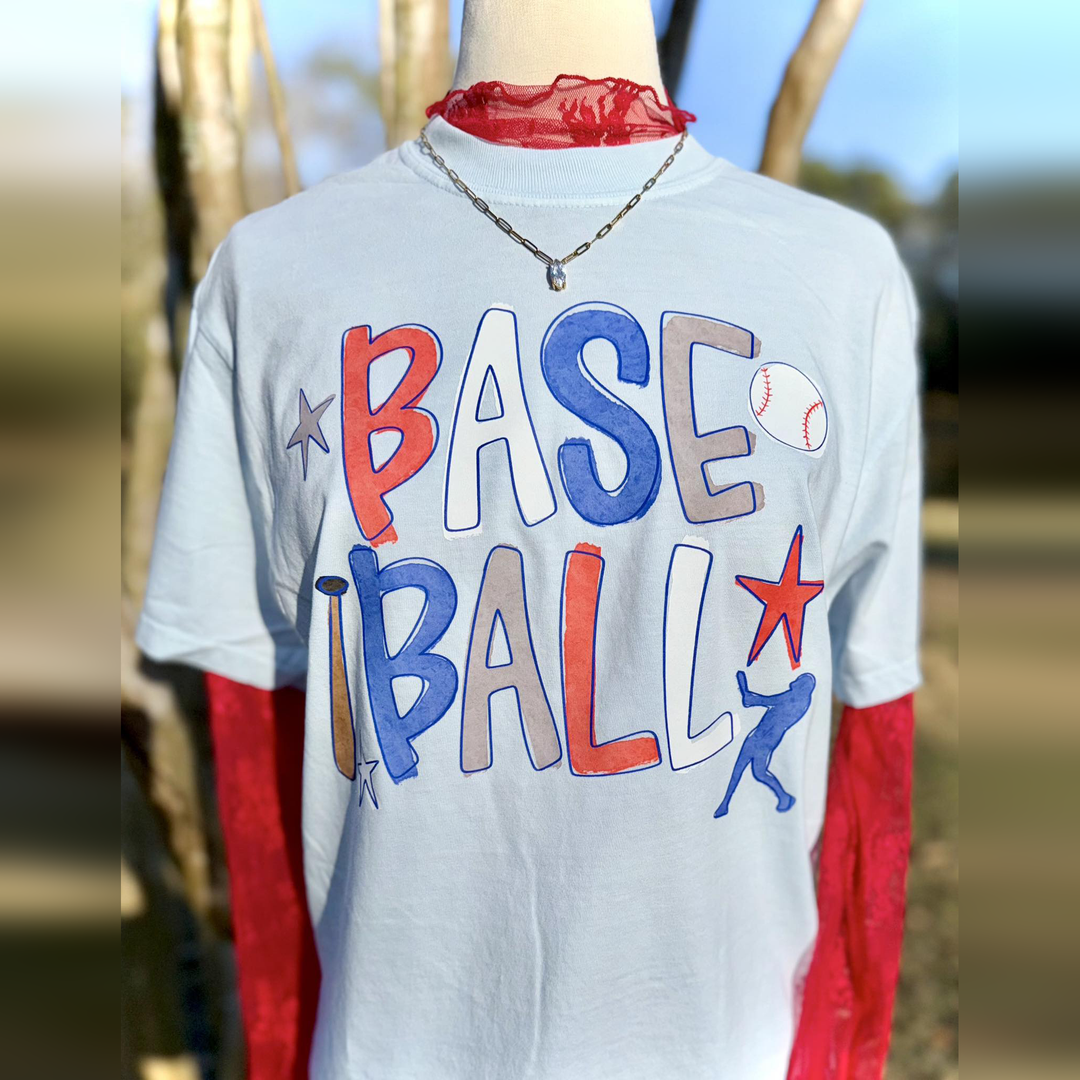 Baseball Watercolor – DTF Transfer – product image