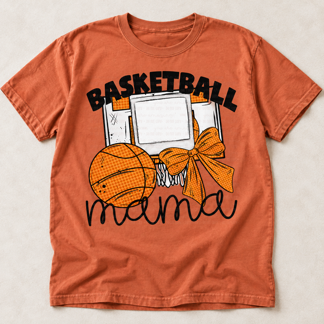 Basketball Photo Frame customizable DTF transfer mockup