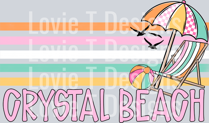 Beach Retro Stripe CRYSTAL BEACH