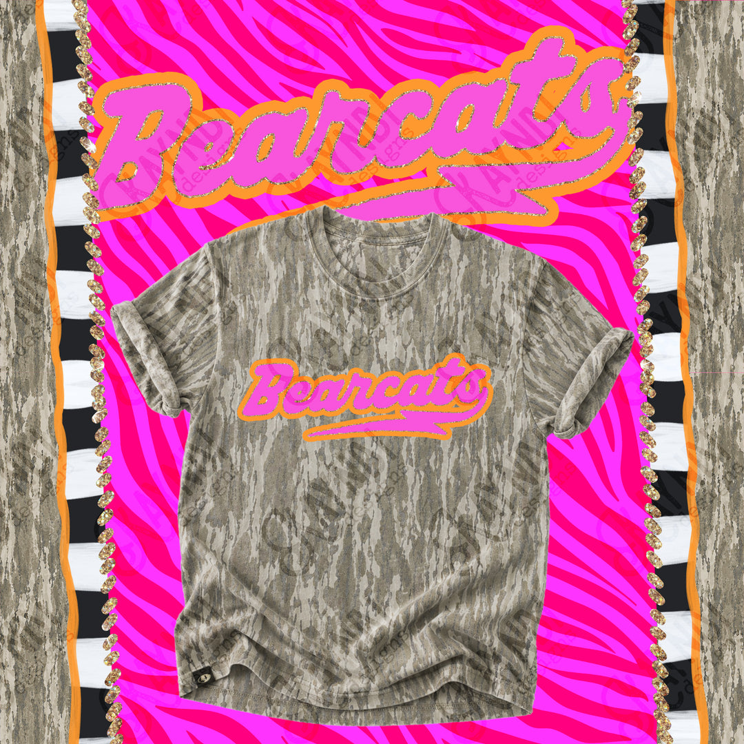 Prism Script Mascot Light Wash Camo Tee